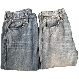 Girls’ Old Navy High Rise Slouchy Straight Lot Of 2 Distressed Blue Jeans Sz. 16